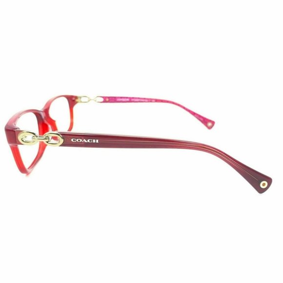 Coach Fannie HC 6052F 5237 Burgundy Red Pink Eyeglasses Demo Lenses 54mm - Picture 4 of 6